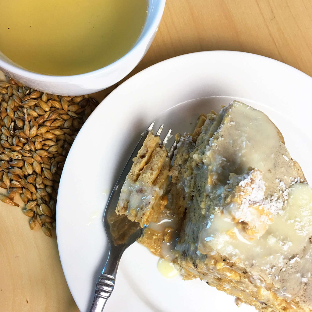 Roasted Barley Hazelnut Pancake Stack