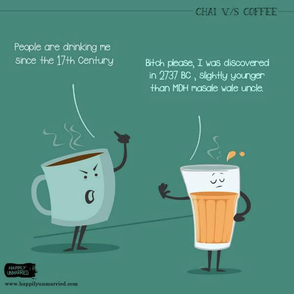 Tea and coffee battling it out!