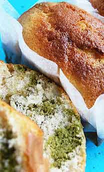 Matcha and Cinnamon Marbled Cake