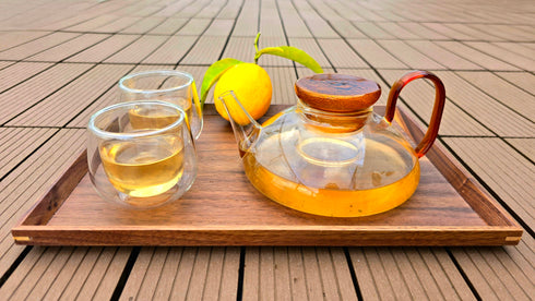 Teapot Set - Amber Glass - 600ml
