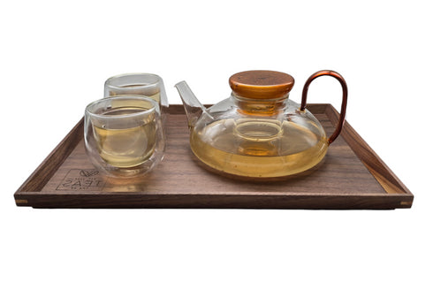 Teapot Set - Amber Glass - 600ml