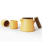 Teapot Set - Ceramic/Wood - 600ml - Yellow