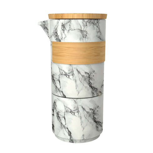 Teapot Set For One - Ceramic - 300ml - White