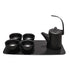 Teapot Set - Kung Fu Tea Set - Ceramic - 250ml - Black