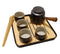 Teapot Set - Japanese Kung Fu Tea Set - Ceramic/Wood - 225ml - Black